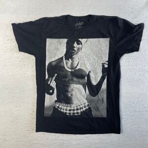 Philcos Tupac Shakur Graphic Tee Medium Black Short Sleeve Hip Hop Rap Shirt